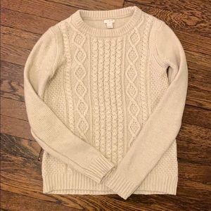 J Crew Factory beige sweater, size small